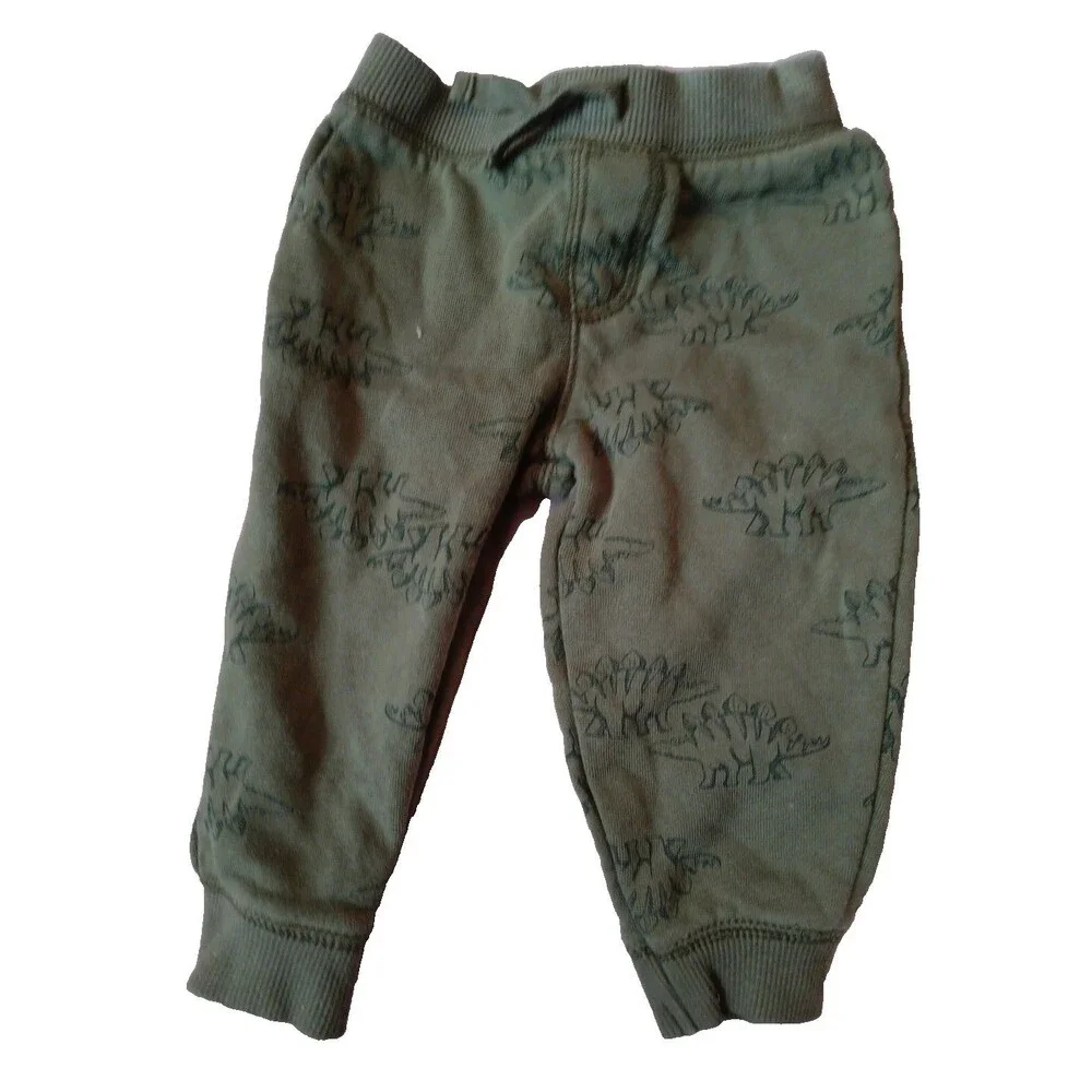Carter’s Sweatpants Toddler Boys Size 12M Gray Dinosaur Pants